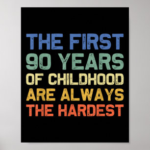 Poster Os Primeiros 90 Anos Infância Mais Velho Nasciment