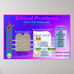 Poster Os problemas éticos resolveram a carta da sala de