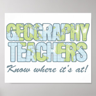 Póster Os professores da geografia sabem em onde está