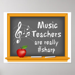 Poster Os professores de música são realmente # Sharp