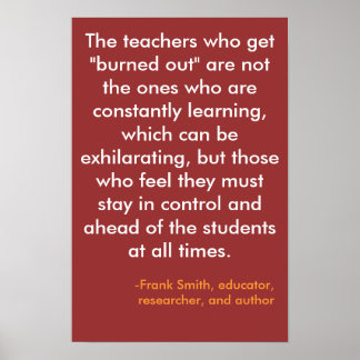 Póster Os professores que ficam "queimados"...