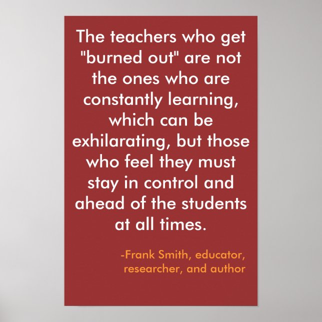 Póster Os professores que ficam "queimados"... (Frente)