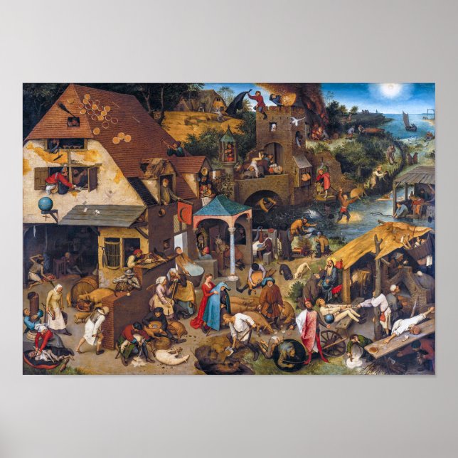 Poster Os Provérbios Neerlandeses | Pieter Bruegel, o Vel (Frente)