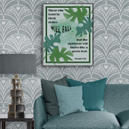 Póster Os Proverbos da Folha Verde e da Direita 11:28