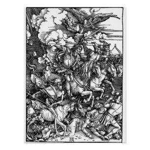 Póster Os Quatro Cavalos (Durer 1511)