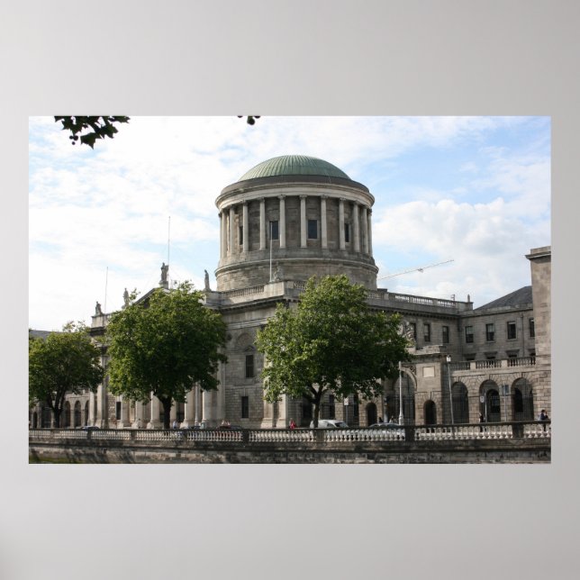 Póster Os Quatro Tribunais, Dublin, Irlanda (Frente)