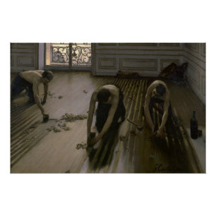 Póster Os raspadores do assoalho por Gustave Caillebotte