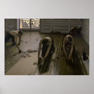 Póster Os raspadores do assoalho por Gustave Caillebotte