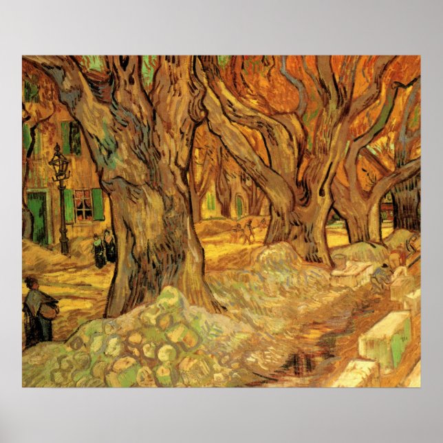 Póster Os Reparadores de Estrada por Vincent van Gogh (Frente)