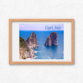 Póster Os Rocks Faraglioni de Capri, Itália