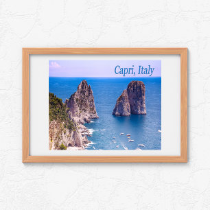 Póster Os Rocks Faraglioni de Capri, Itália