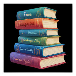 Póster Os romances VIII de Jane Austen