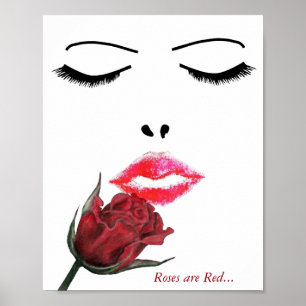 Póster Os rosas são imagem vermelha