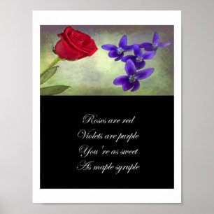 Poster Os rosas são vermelhos, violetas são roxos