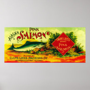 Póster Os salmões de Lees do cabo podem a baía de