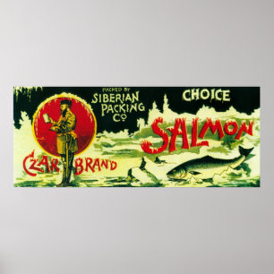 Póster Os salmões do czar podem etiquetar