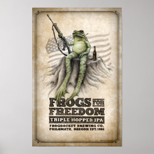 Póster Os sapos para a liberdade Triplo-hopped IPA