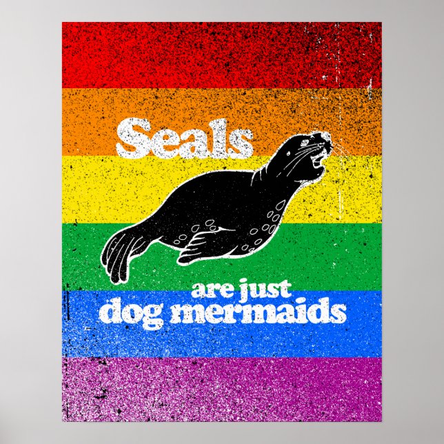 PÓSTER OS SELOS SÃO MERMAIDS DE CACHORRO (Frente)
