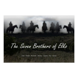 Póster Os Sete Irmãos de Elko Cartaz Glossy