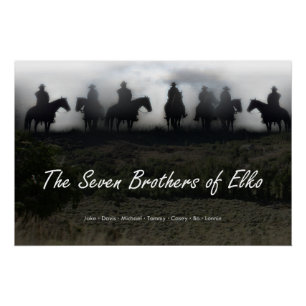Póster Os Sete Irmãos de Elko Cartaz Glossy