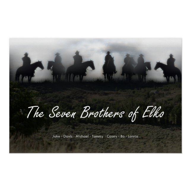 Póster Os Sete Irmãos de Elko Cartaz Glossy (Frente)