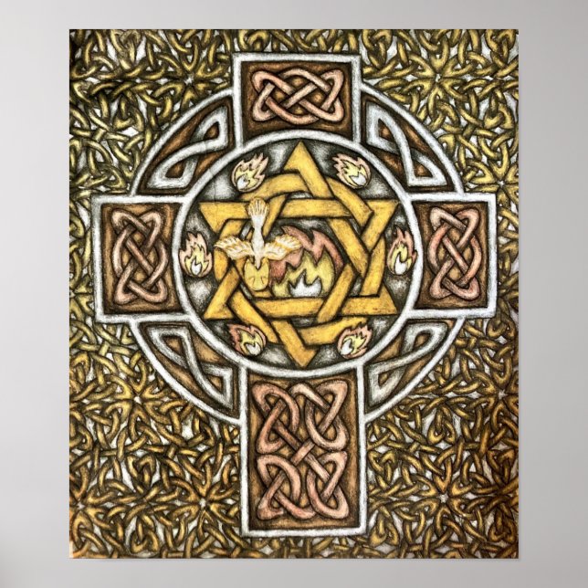 Poster "Os Sete Presentes do Espírito Santo" - caneta (Frente)