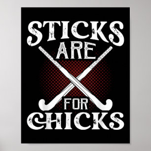 Poster Os Sticks São Para As Garotas Jogadoras De Hóquei