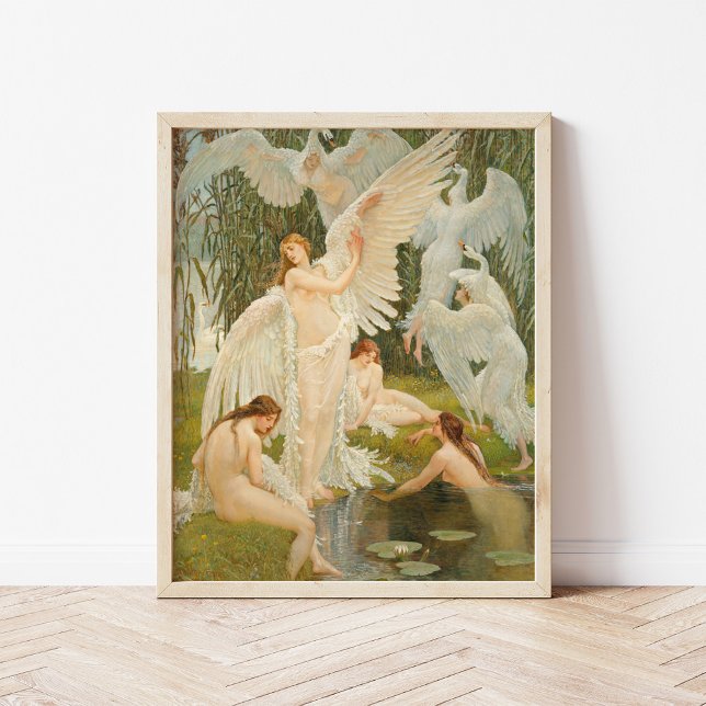 Poster Os Swan Maidens | Walter Crane (Criador carregado)