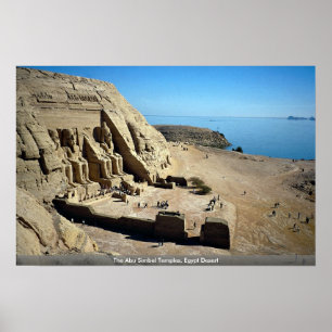 Póster Os templos de Abu Simbel, deserto de Egipto