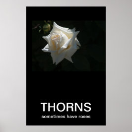 Poster Os Thorns Às Vezes Têm Rosa Demotivacional
