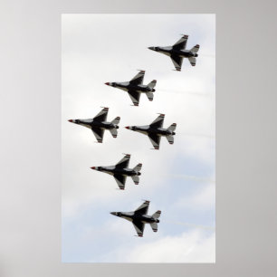 Poster Os Thunderbirds formam uma formação do delta de
