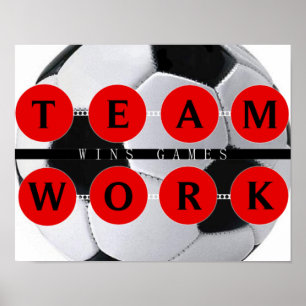 Póster Os TRABALHOS EM EQUIPE inspiradores ganham o