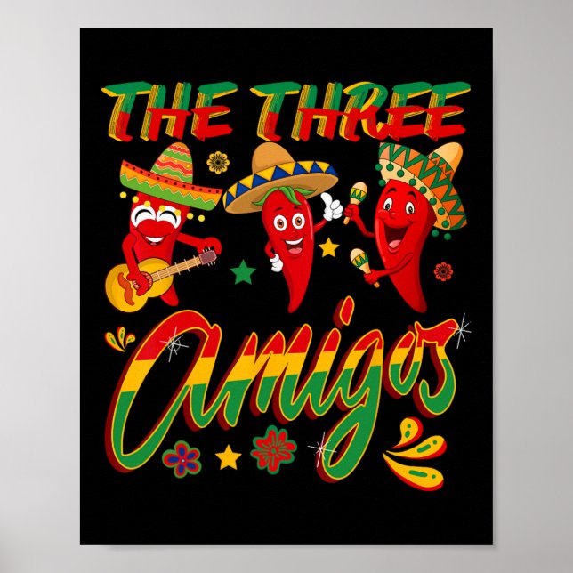 Poster Os Três Amigos - Engraçados Cinco De Mayo (Frente)