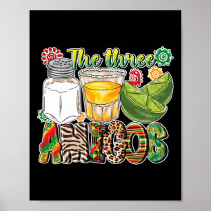 Poster Os Três Amigos Tequila Salt Limão Cinco De Mayo