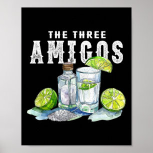 Poster Os Três Limões Amigos Sal Tequila Cinco Engraçados