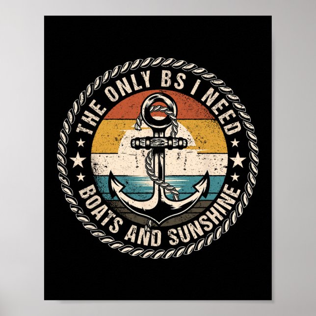 Poster Os únicos Bs que eu preciso Barcos e Sol Capitão d (Frente)