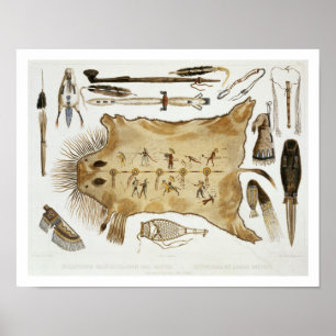 Poster Os utensílios e os braços indianos, chapeiam 21