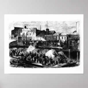 Póster Os Vagrants escolhem panos para vender da rua r da