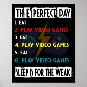 Poster Os Videos games Perfeitos Para Jogar O Jogo