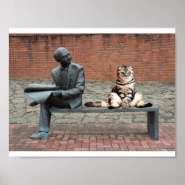 Poster Os visitantes de hoje incluíram um gato ENORME.