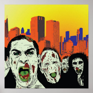 Poster Os zombis inoperantes vivos