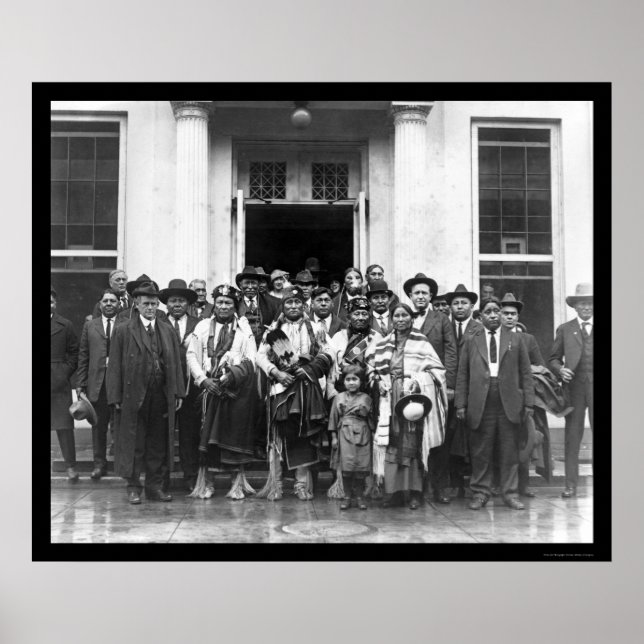 Póster Osage Indian Group White House 1919 (Frente)
