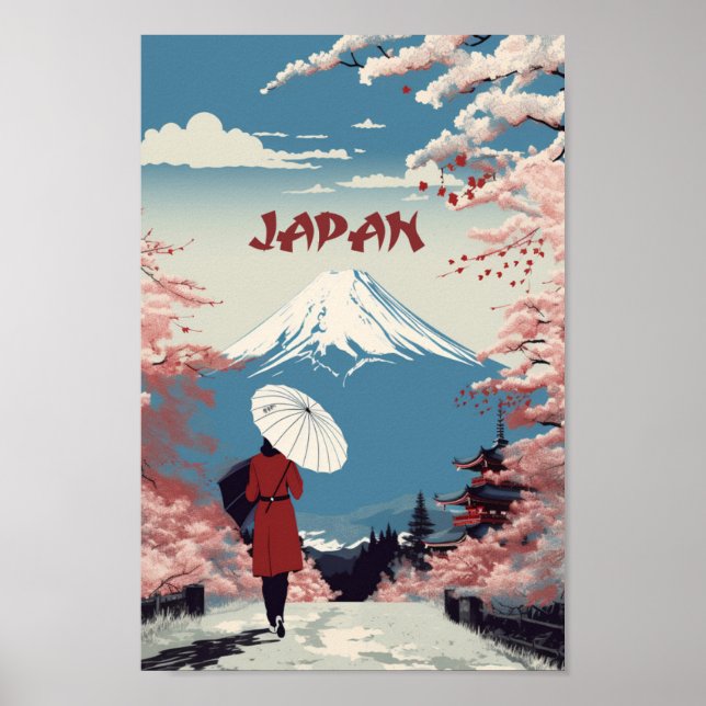 Poster Osaka Japan Vintage Familiar Viagem (Frente)