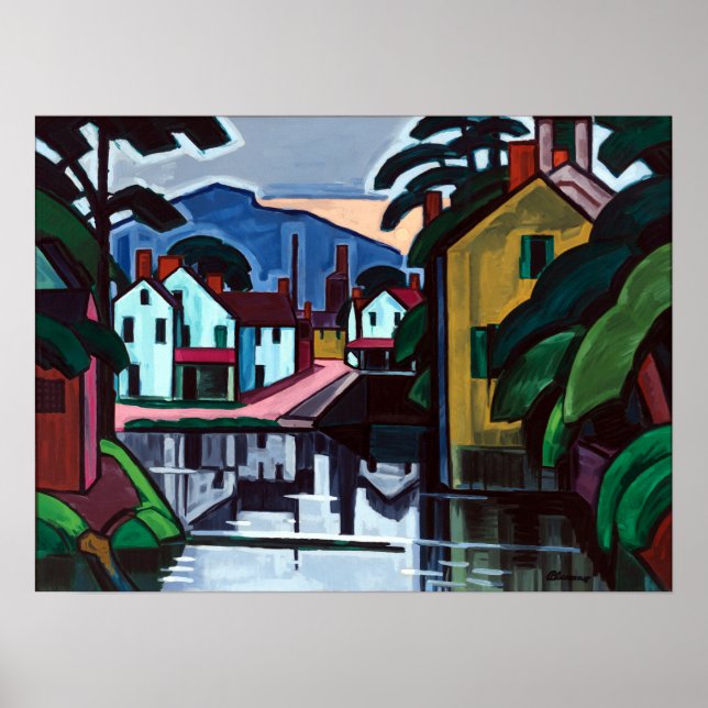 Poster Óscar Bluemner Antigo Canal Port (Frente)