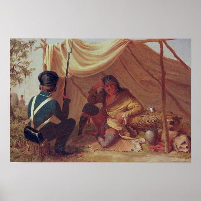 Poster Osceola em cativeiro, c.1837 (Frente)