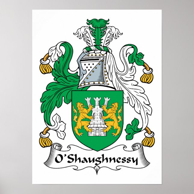 Póster O'Shaughnessy Family Crest (Frente)