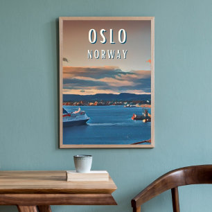 Poster Oslo, la ville de la Culture escandinave