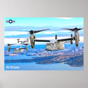 POSTER OSPREY MV-22B SOBRE A AUSTRÁLIA