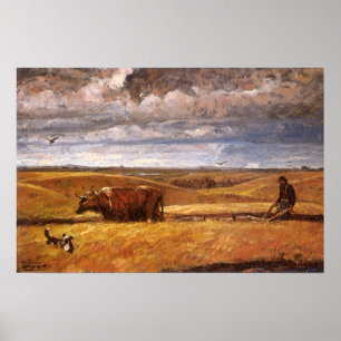 Póster Ossos de Búfalo Revolvidos por Harvey Thomas Dunn