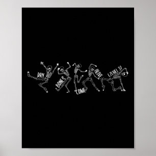 Poster Ossos Vêm Vivos Ezekiel 37 Skeleton de Halloween